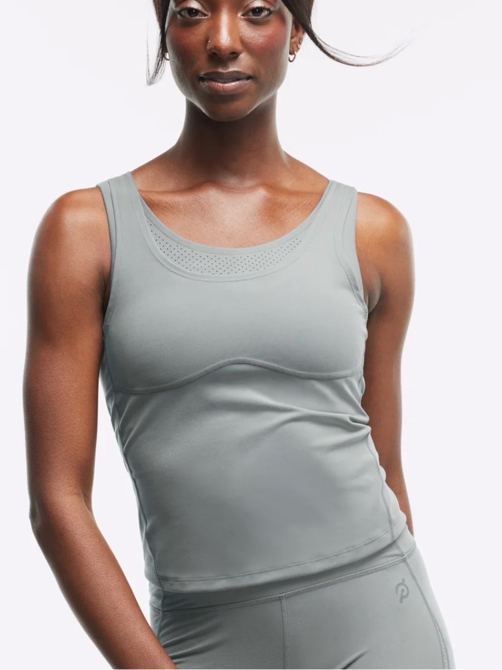 Peloton Light Gray Sculpting Sports Tank Top